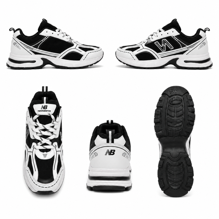 کفش اسپرت مردانه نیوبالانس (New Balance) مدل ترکیبی مش و چرم زیره طبی
