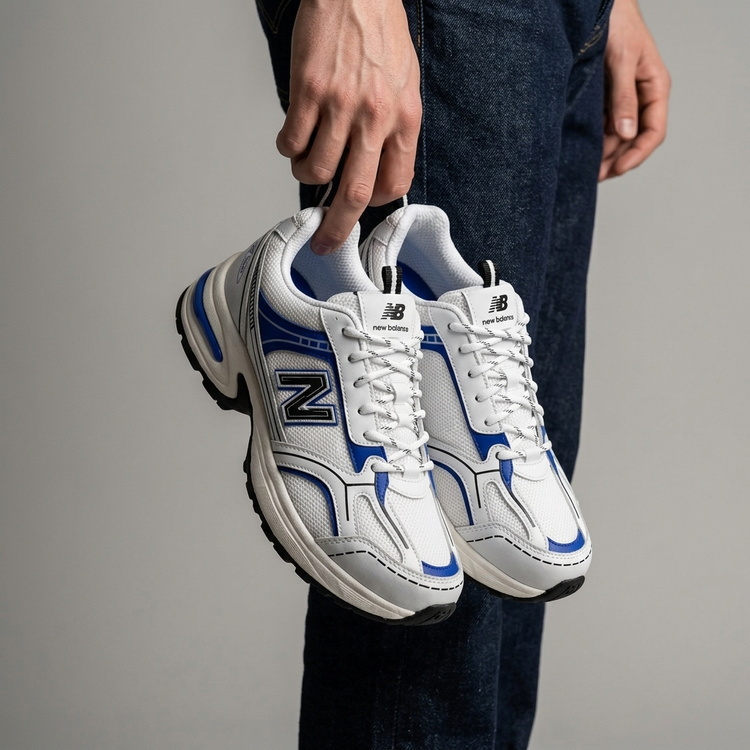 کفش اسپرت مردانه نیوبالانس (New Balance) مدل ترکیبی مش و چرم زیره طبی