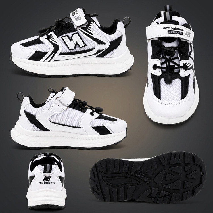 کفش اسپرت بچگانه نیوبالانس (New Balance) مدل راحتی با کفی طبی و بند تنظیمی