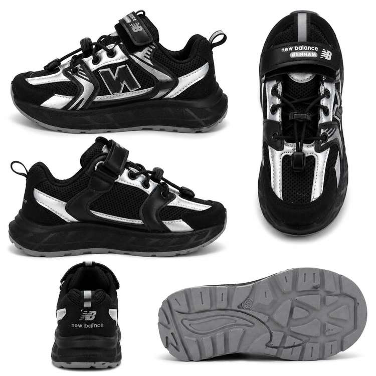 کفش اسپرت بچگانه نیوبالانس (New Balance) مدل راحتی با کفی طبی و بند تنظیمی